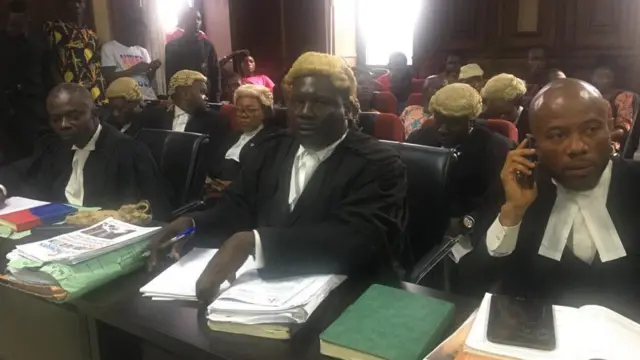Lawyers in court