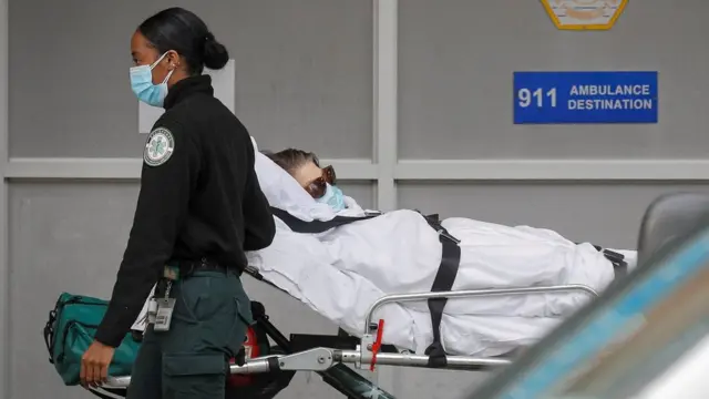 A patient taken into a hospital in Brooklyn