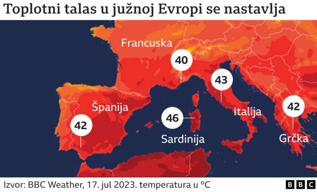 južna evropa toplotni talas