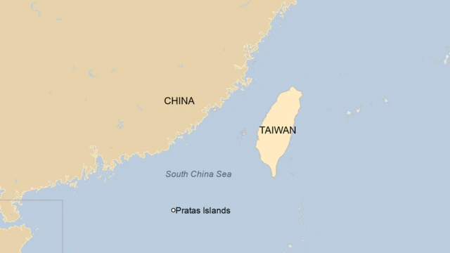 Map of China and Taiwan