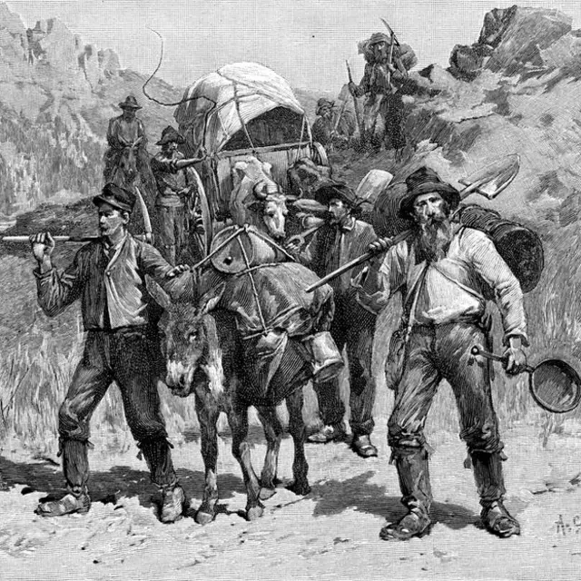 Prospectores llegando a California