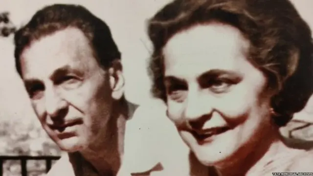 जेआरडी आणि त्यांची पत्नी थेली