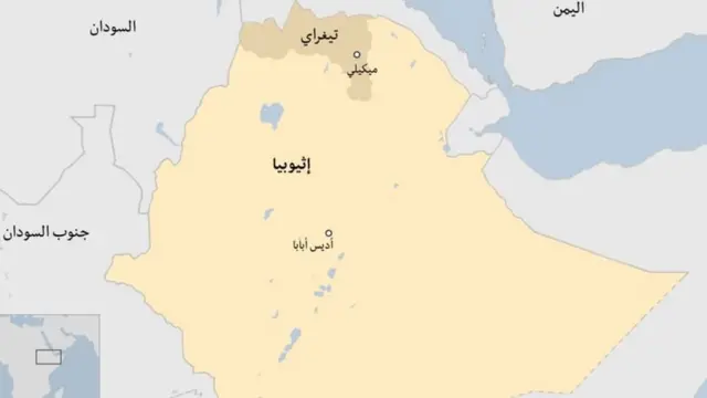 خريطة لإثيوبيا