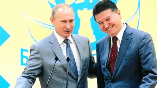 Kirsan Ilyumzhinov con Vladimir Putin