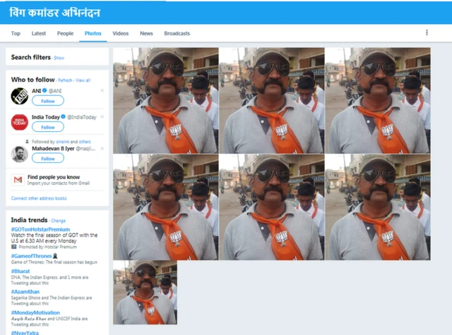 అభినందన్ వర్థమాన్‌లా కనిపిస్తున్న వ్యక్తి