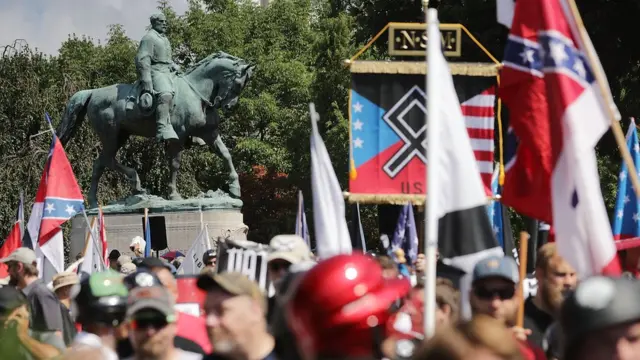 La concentración en Charlottesville el sábado.