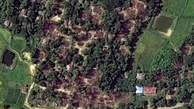 ภาพถ่ายดาวเทียมของรัฐยะไข่