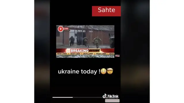 TikTok sahte savaş videosu