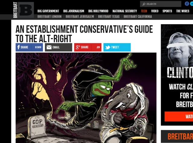 Homepage do portal Breitbart