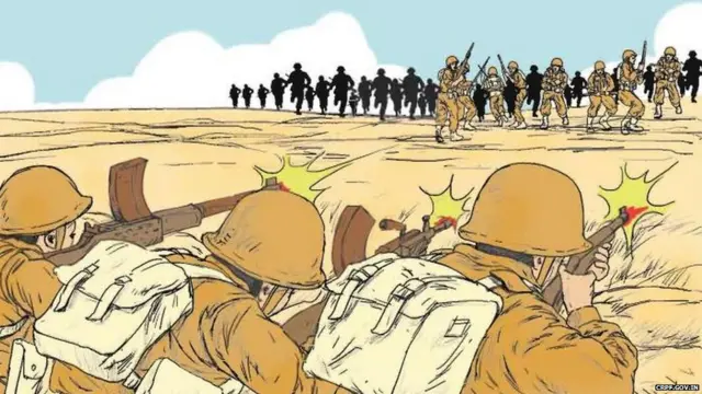 CRPF અને પાકિસ્તાની સૈનિકના સંઘર્ષનું કૉમિક ચિત્ર