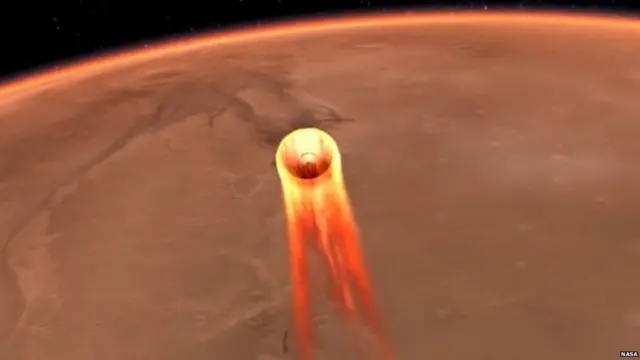 मंगळावर उतरणाऱ्या यानाचं काल्पनिक चित्र