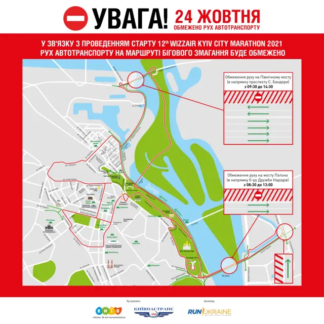 схема перекриття руху