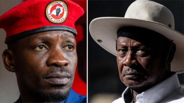 Bobi Wine and Yoweri Museveni
