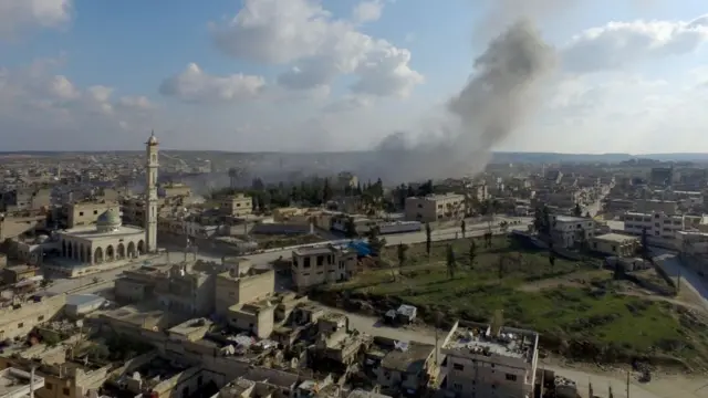 Maarat El Numan Kasım ayından beri Esad güçleri tarafından bombalanıyordu (11 Ocak 2020)