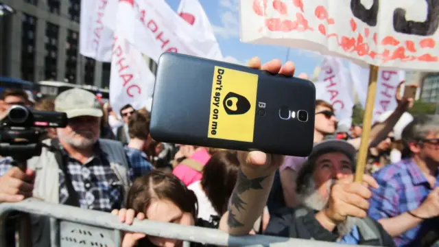 Manifestación en Moscú.