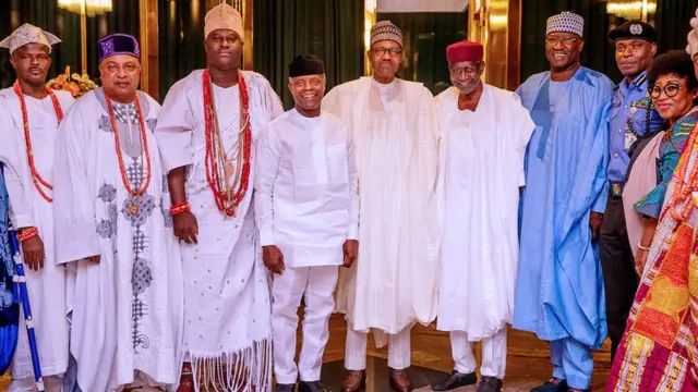 Buhari, Osinbajo, na ndị eze ọdịnala ọdịda anyanwu Naijiria