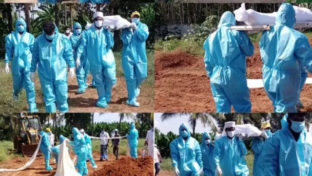 அடக்கம் செய்ய உதவும் மக்கள்