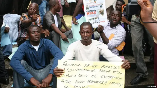 Protesters in Liberia call for Rodney Sieh's release