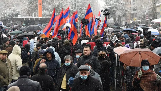 Yerevanda etiraz aksiyası