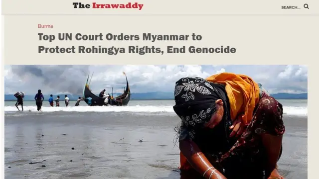 দ্য ইরাওয়াদি প্রথম শিরোনামে স্থান পেয়েছে আইসিজের এই রায়ের প্রসঙ্গটি।