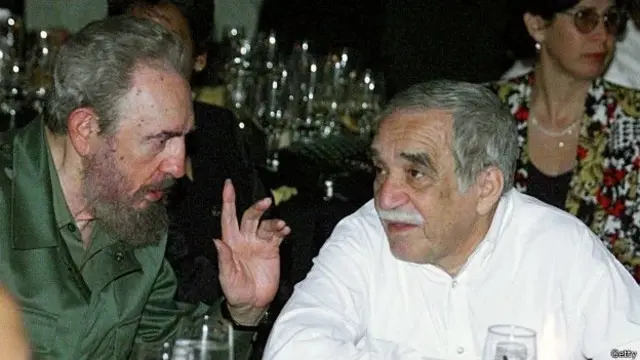 Fidel e García Marquezaposta jogosolenidade