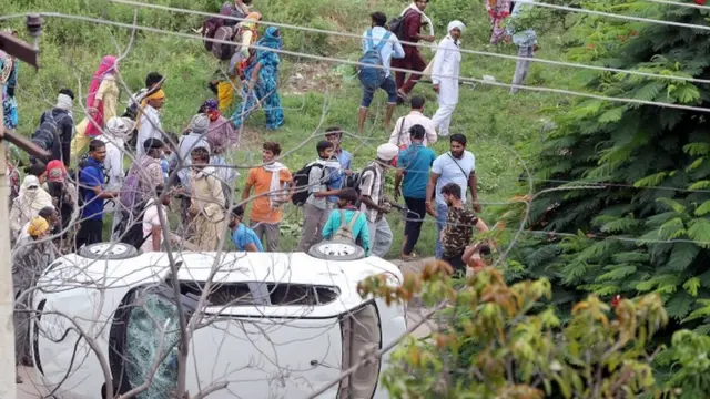 राम रहीम समर्थकों की तोड़फोड़