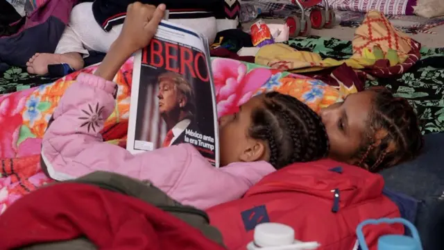 Caravana de migrantes en Puebla