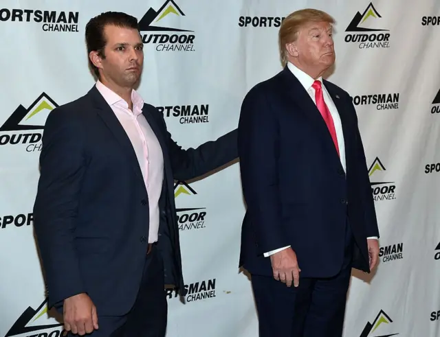 Donald Trump padre e hijo.