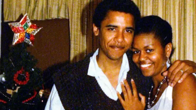 Michelle e Barack Obama juntos no Havaí quando ele ainda era senador do distrito 13 de Ilinois
