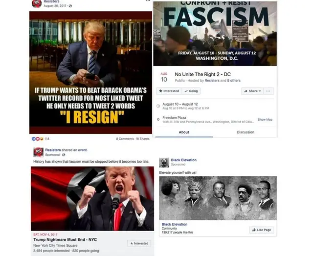 Một trong những tài khoản có chứa thông điệp chống-Trump