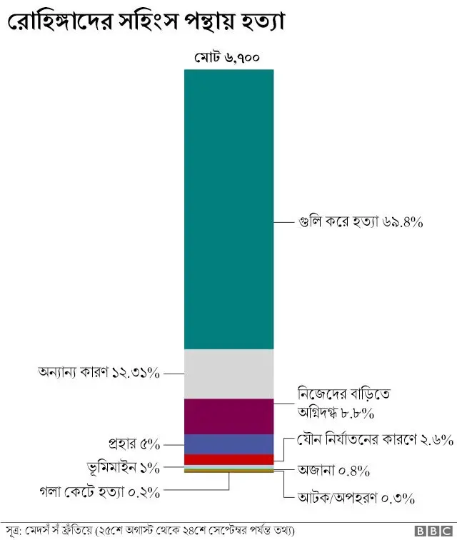 রোহিঙ্গাদের সহিংস পন্থায় হত্যা