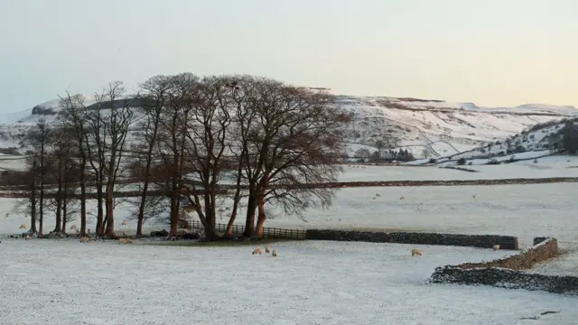 หิมะตกในมณฑลยอร์คเชียร์ของอังกฤษ