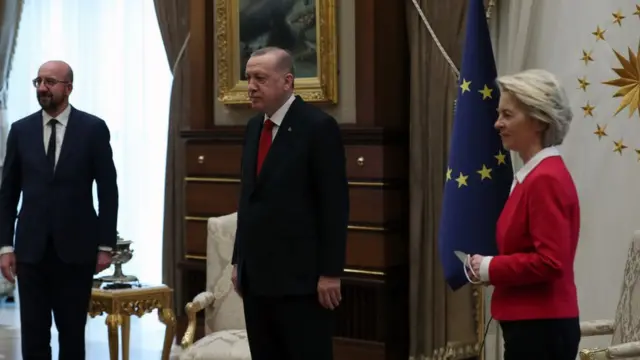 Мишель, Эрдоган, фон дер Ляйен