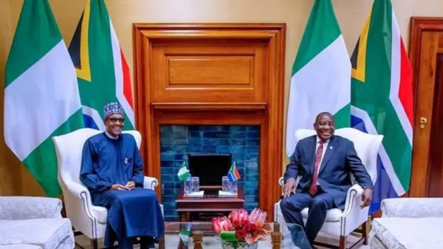 Aarẹ Buhari ati aarẹ Ramaphosa