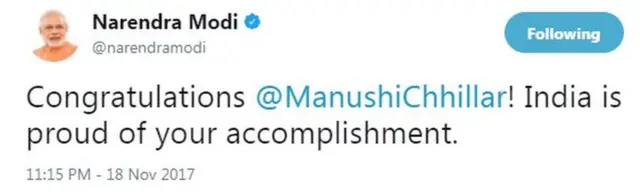 मोदी का बधाई संदेश