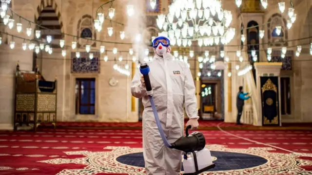 Дезинфекция в мечети