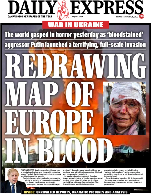 Daily Express front page