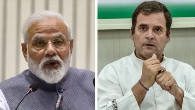 பிரதமர் நரேச்திர மோதியும், ராகுல் காந்தியும்