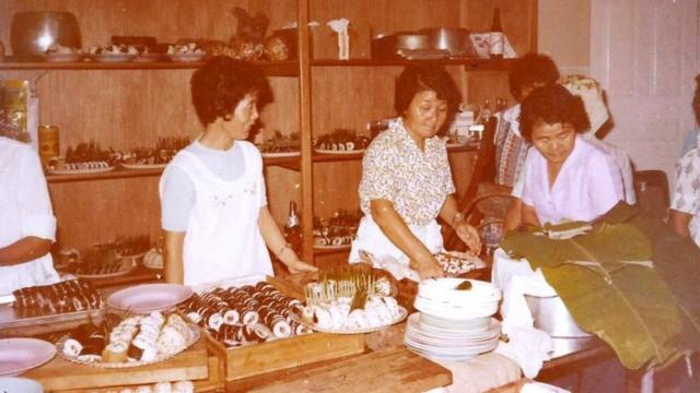 Imigrantes japoneses cozinhando em Amazonas