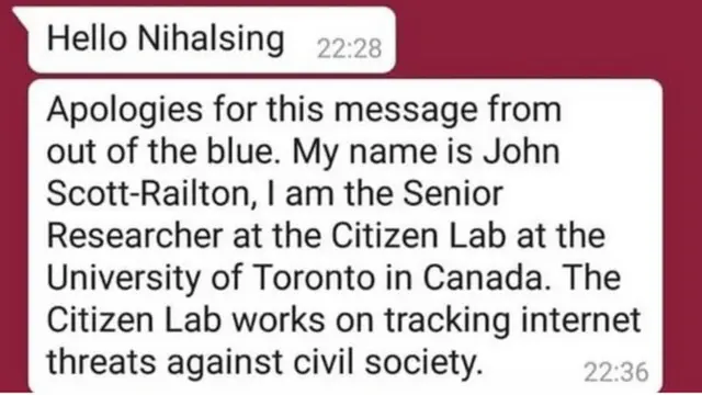 వాట్సాప్ ద్వారా భారత జర్నలిస్టులు, మానవ హక్కుల కార్యకర్లపై నిఘా