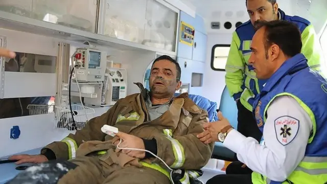 آتش نشان مصدوم