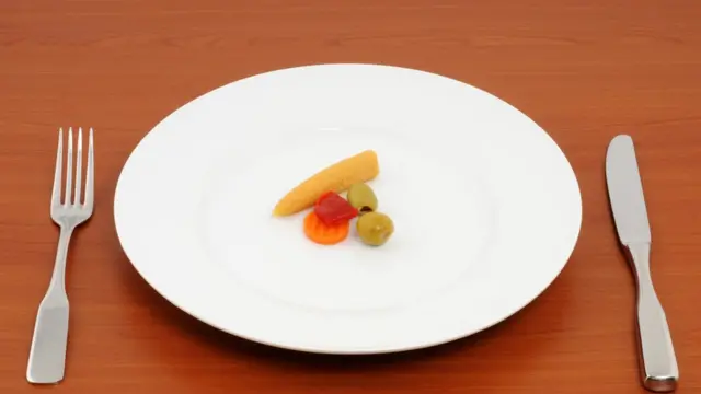 Plato con poca fruta