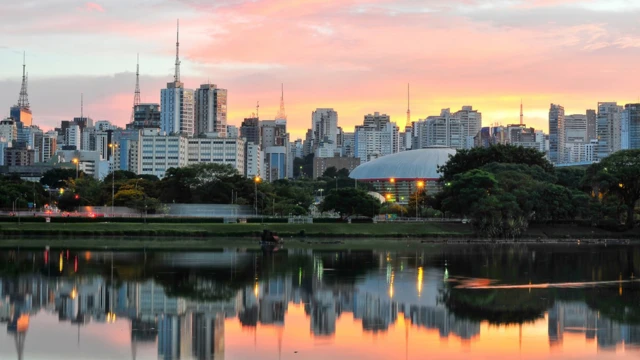 vista da cidadecasas a venda no cassino rio grandeum fimcasas a venda no cassino rio grandetarde a partir do Parque Ibirapuera