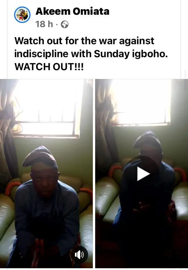 Akeem Omiata se fidio si Facebook rẹ