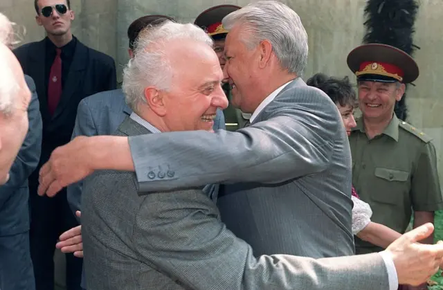 Шеварднадзе та Єльцин