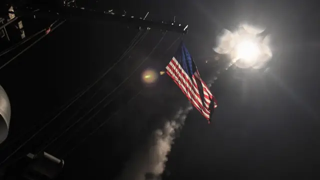 Пуск ракеты "Томагавк"