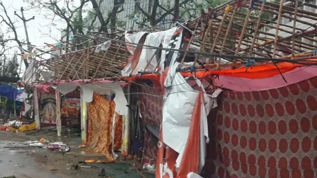 तूफ़ान के बाद का दृश्य