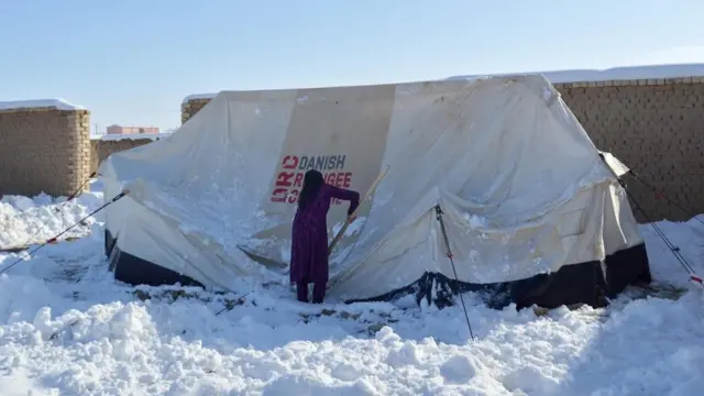 تصویری از بیجا شدگان داخلی در بلخ