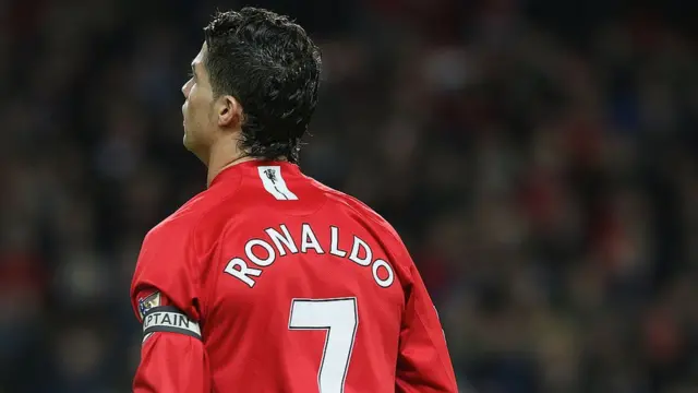 كريستيانو رونالدو بقميص مانشستر يونايتد عام 2008