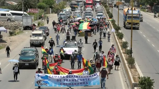 Protesta en Cochabamba